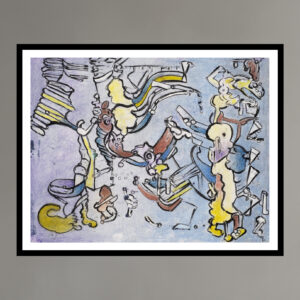 Untitled 1, Horizontal Print, Framed on Gray Wall