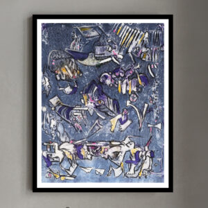 Untitled 2, Vertical Print, Framed on Gray Wall