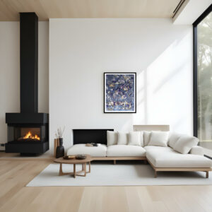 Untitled 2, Vertical Print, Framed on White Wall