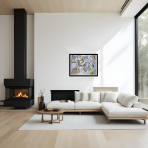 Untitled 1, Horizontal Print, Framed on White Wall